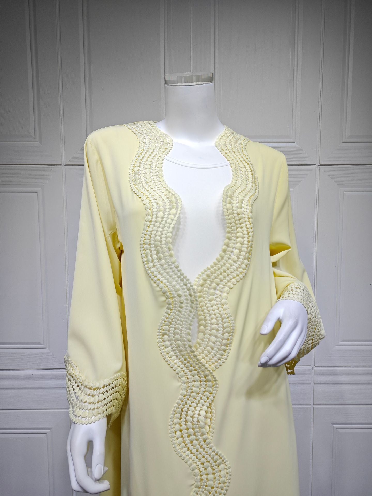 Zahra Printed Diamond Kimono Abaya