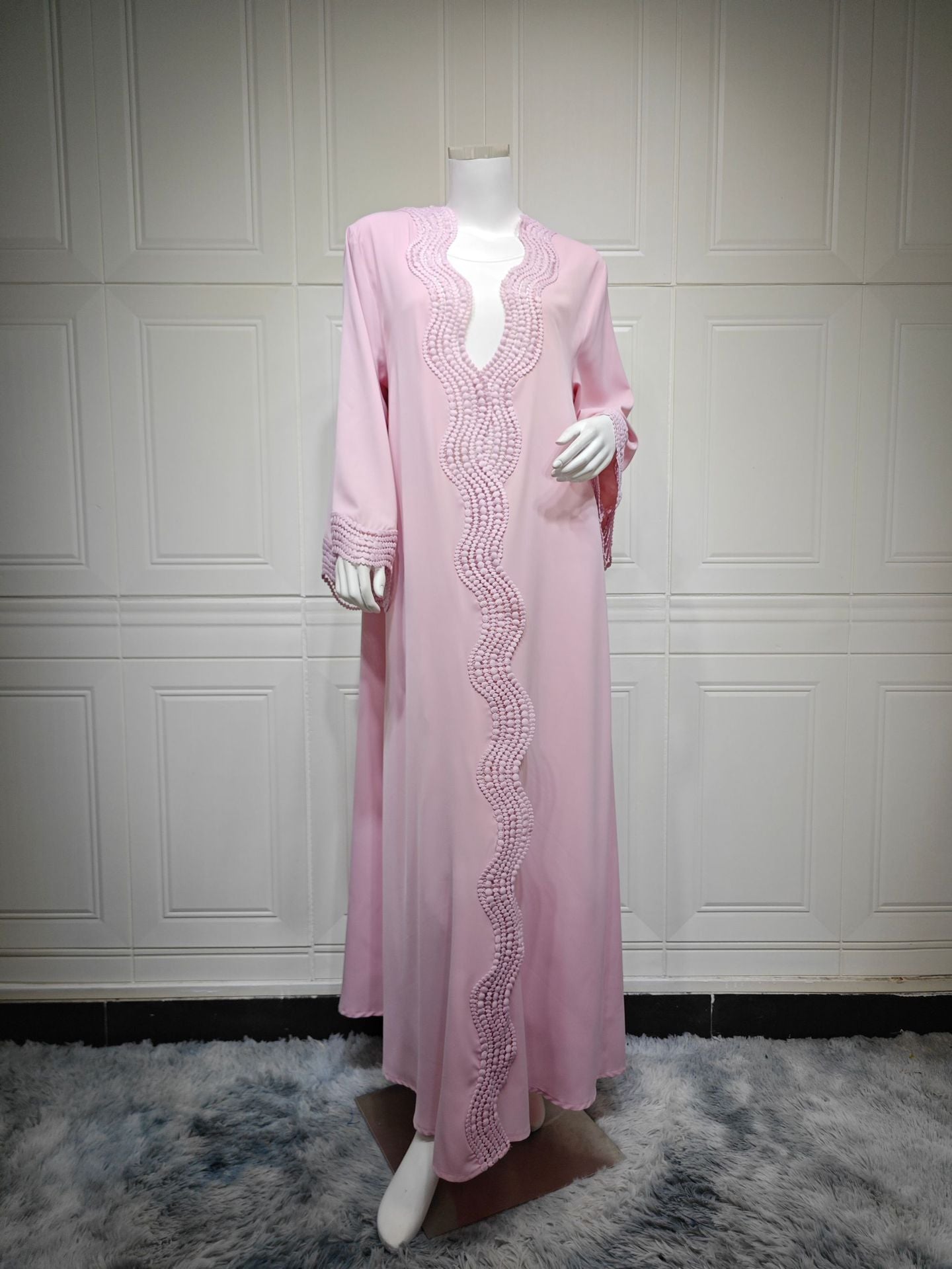 Zahra Printed Diamond Kimono Abaya