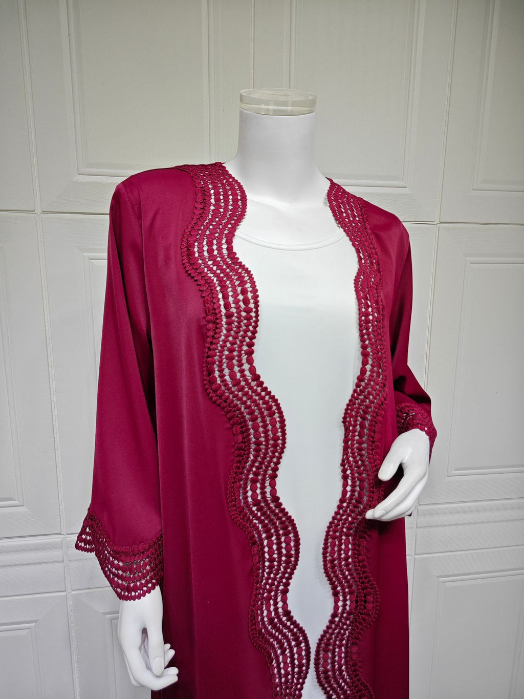 Zahra Printed Diamond Kimono Abaya