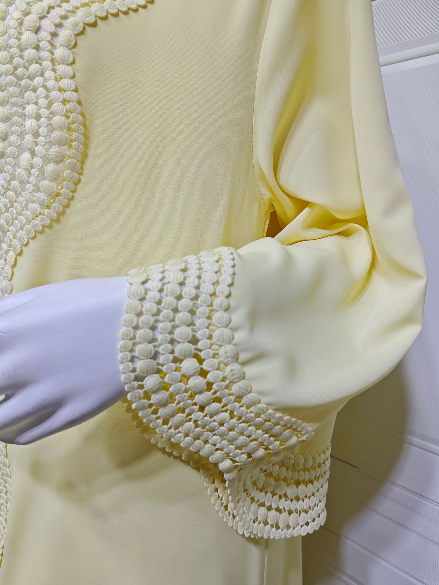 Zahra Printed Diamond Kimono Abaya