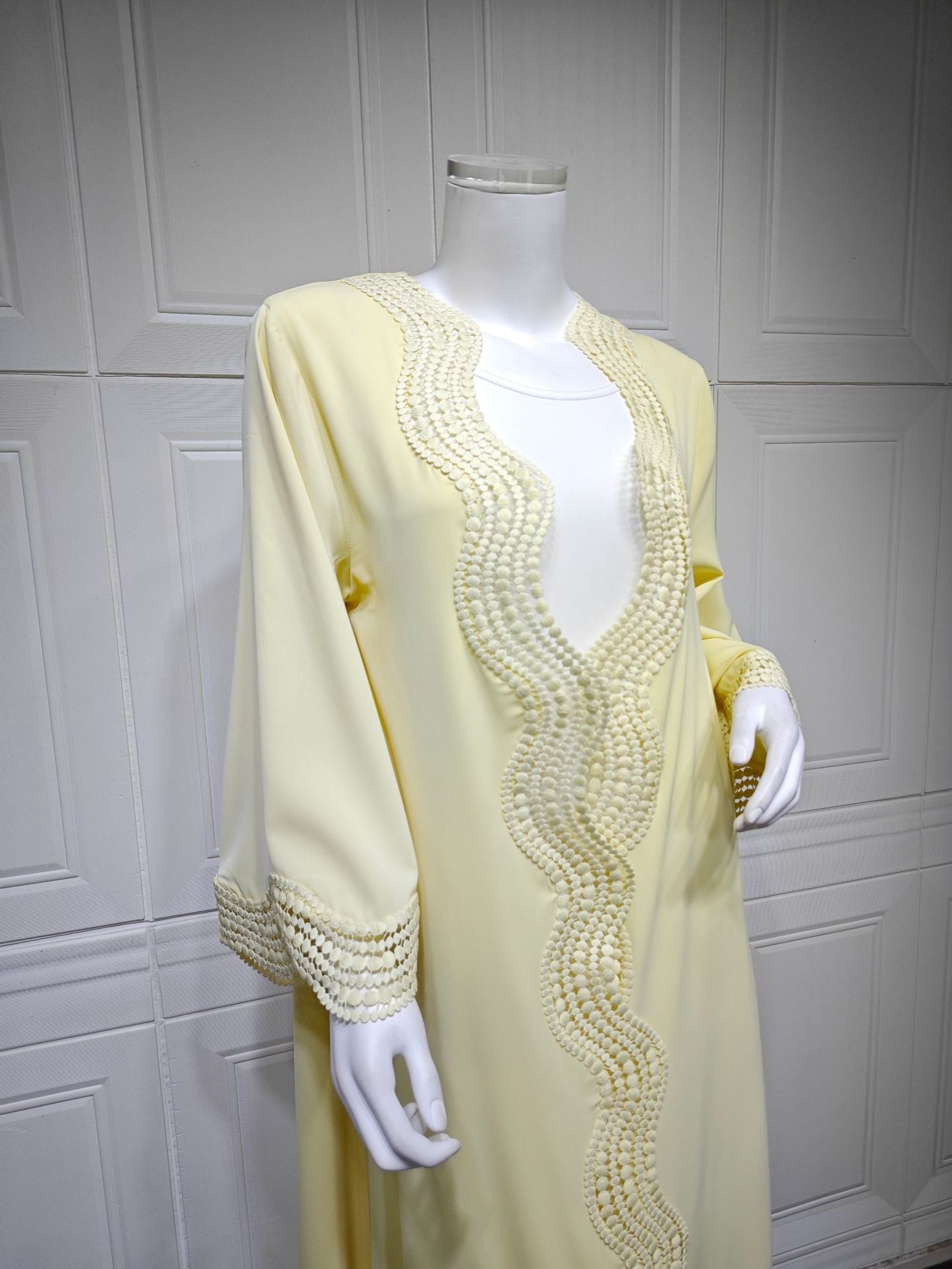 Zahra Printed Diamond Kimono Abaya