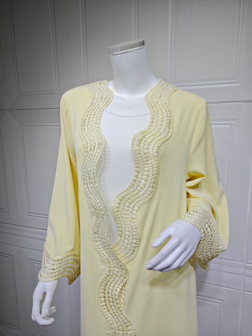 Zahra Printed Diamond Kimono Abaya