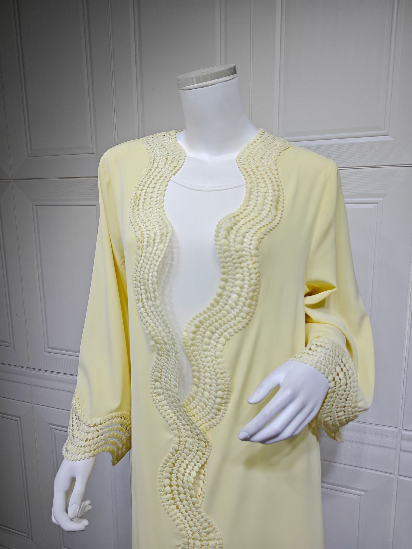 Zahra Printed Diamond Kimono Abaya