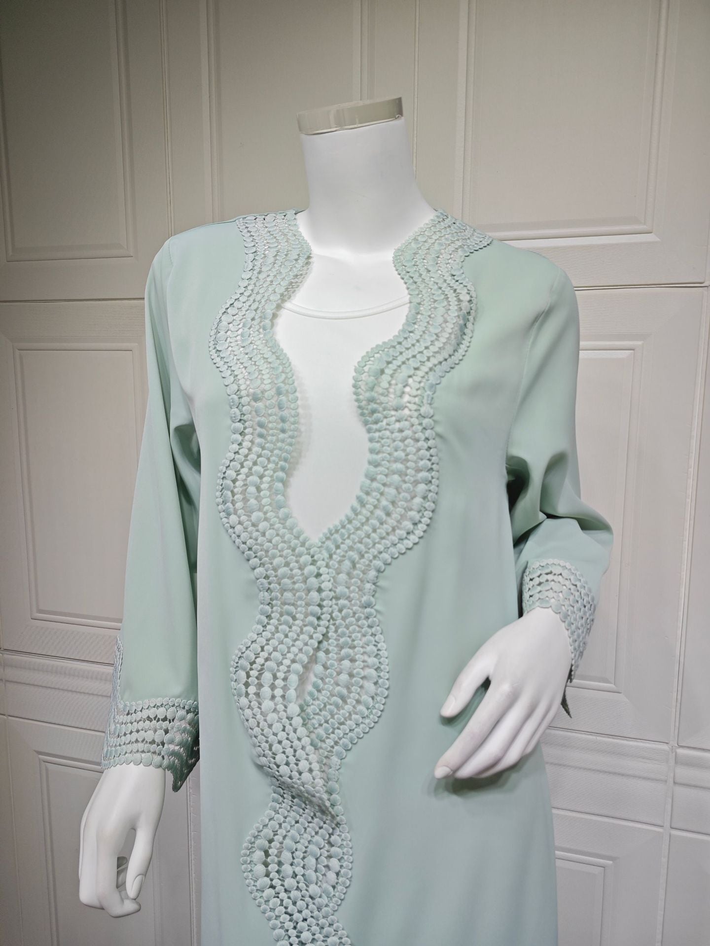 Zahra Printed Diamond Kimono Abaya