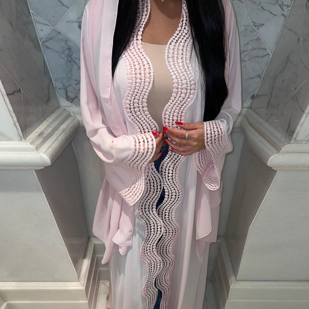 Zahra Printed Diamond Kimono Abaya