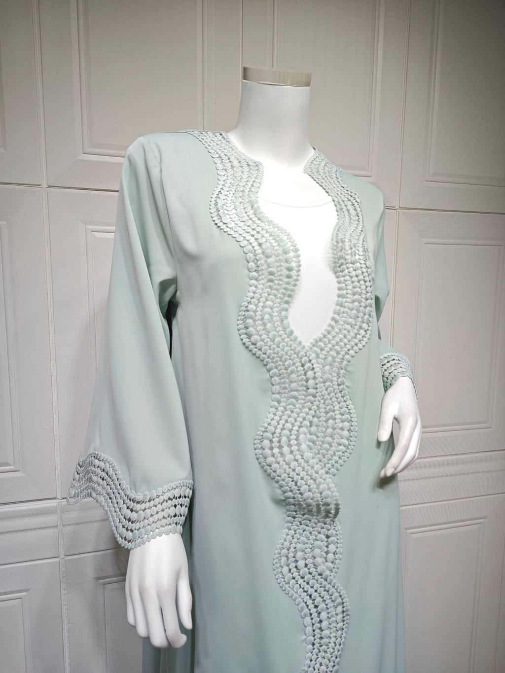 Zahra Printed Diamond Kimono Abaya