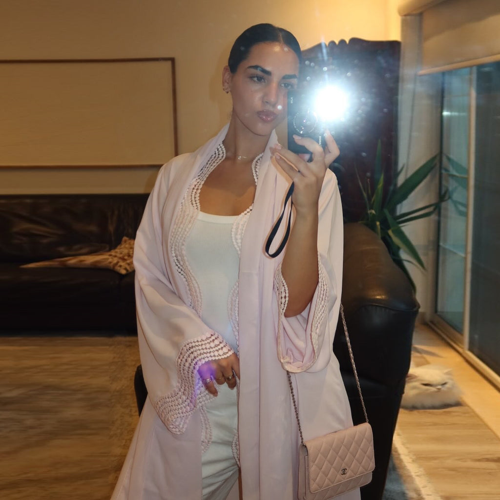 Zahra Printed Diamond Kimono Abaya