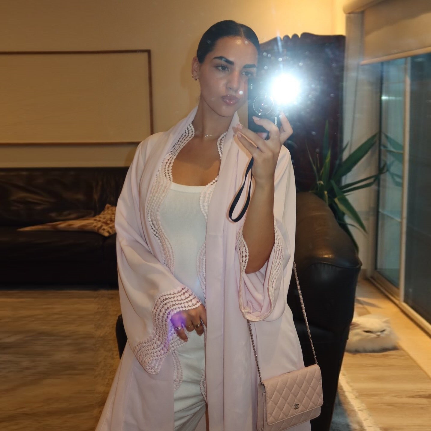 Zahra Printed Diamond Kimono Abaya