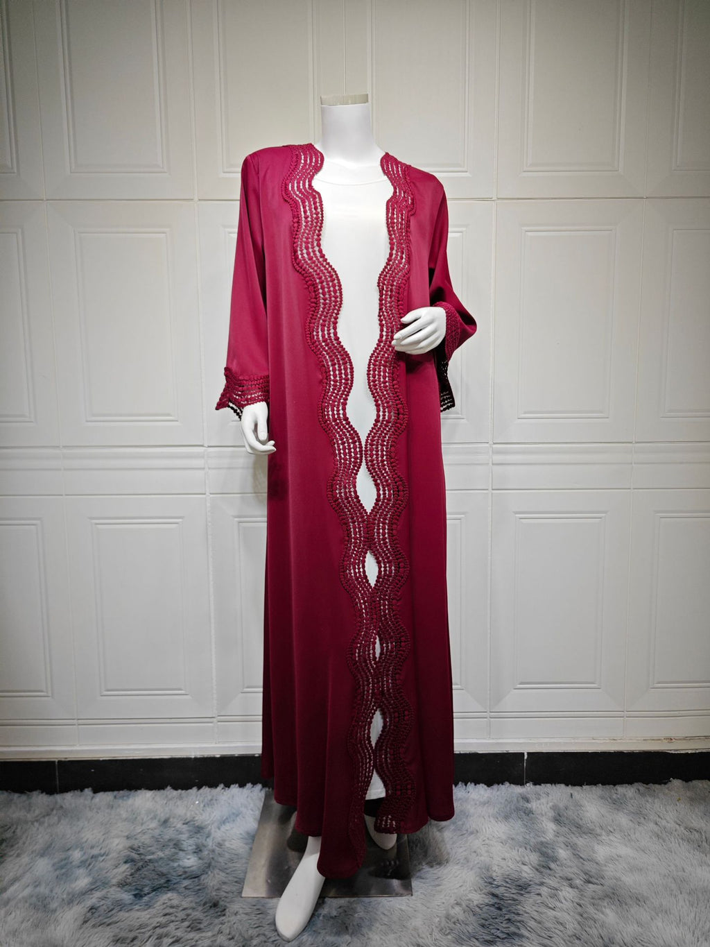 Zahra Printed Diamond Kimono Abaya