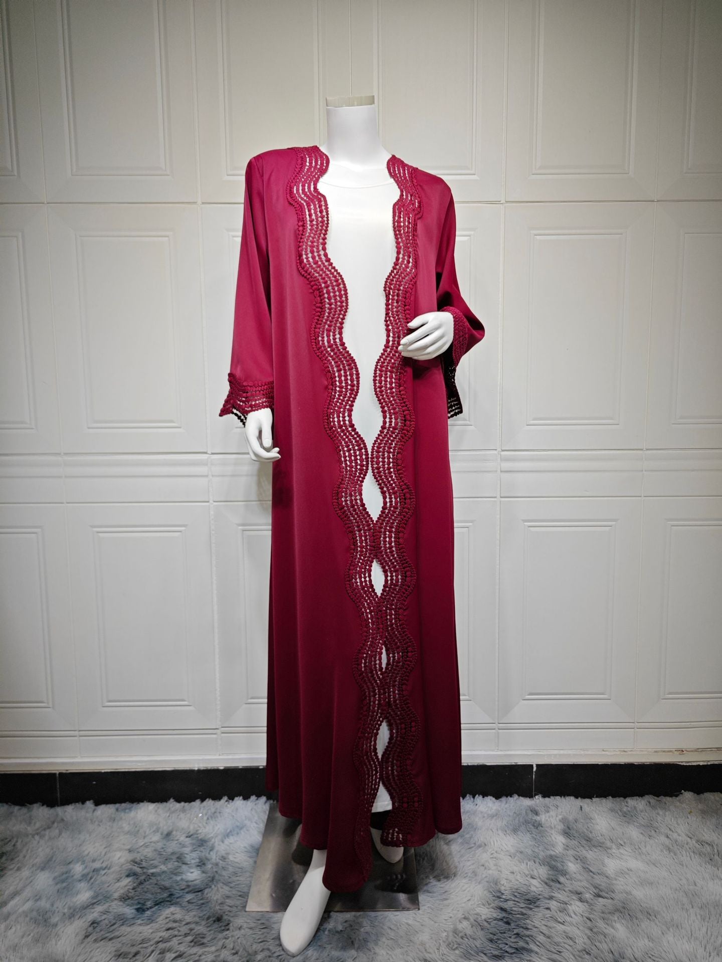 Zahra Printed Diamond Kimono Abaya