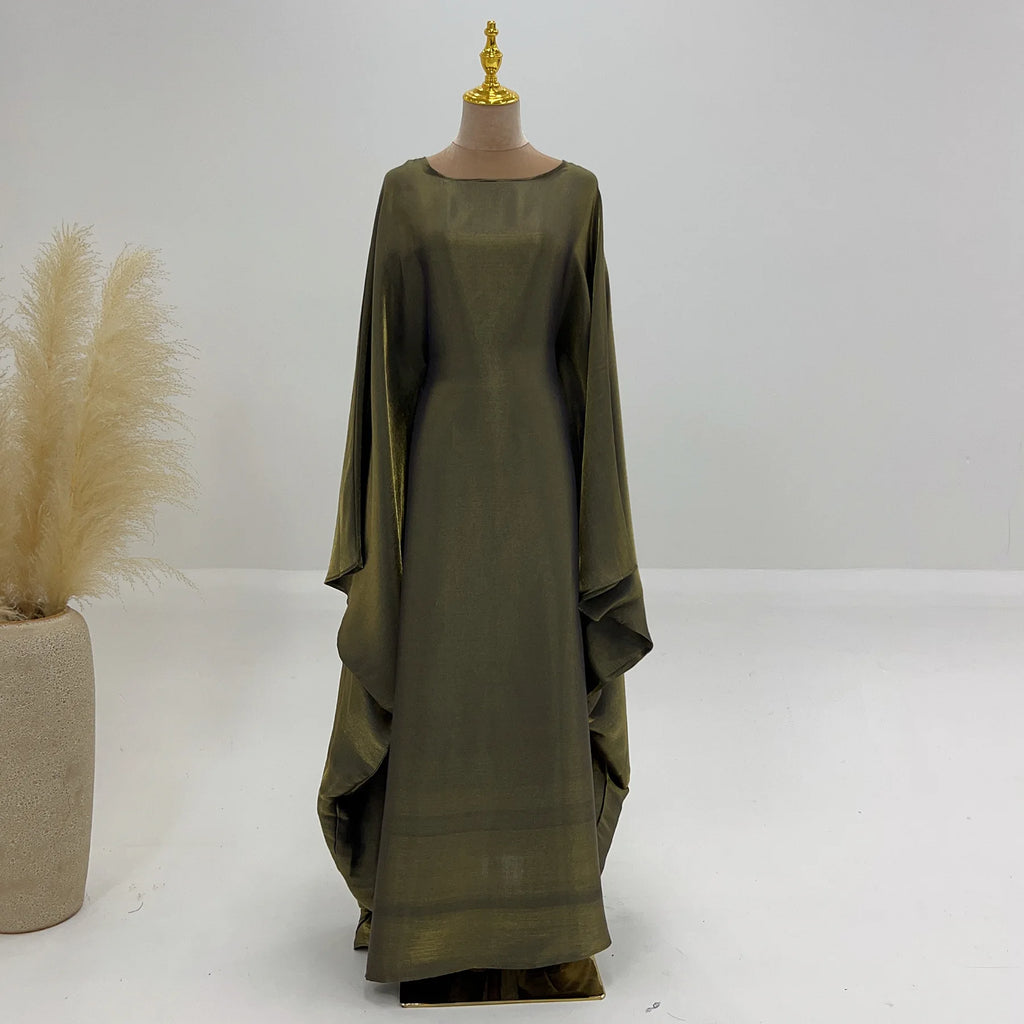 Layali Satin Butterfly Abaya