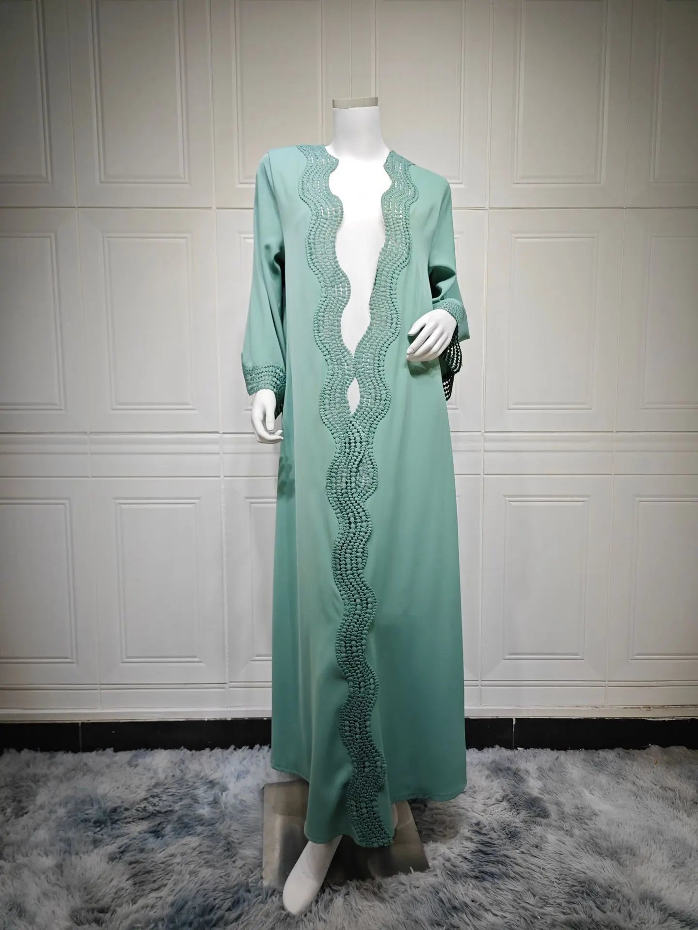 Zahra Printed Diamond Kimono Abaya