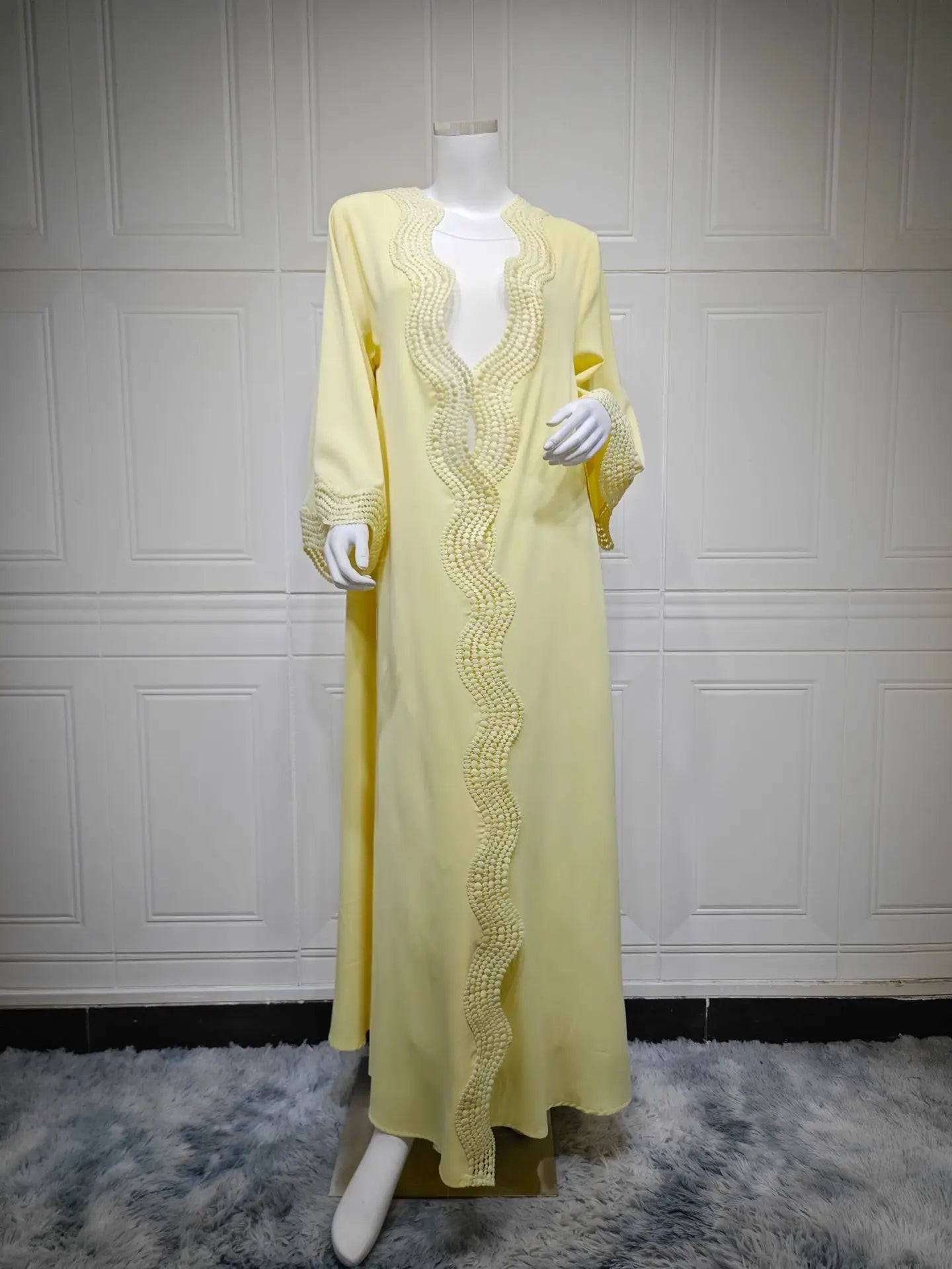 Zahra Printed Diamond Kimono Abaya