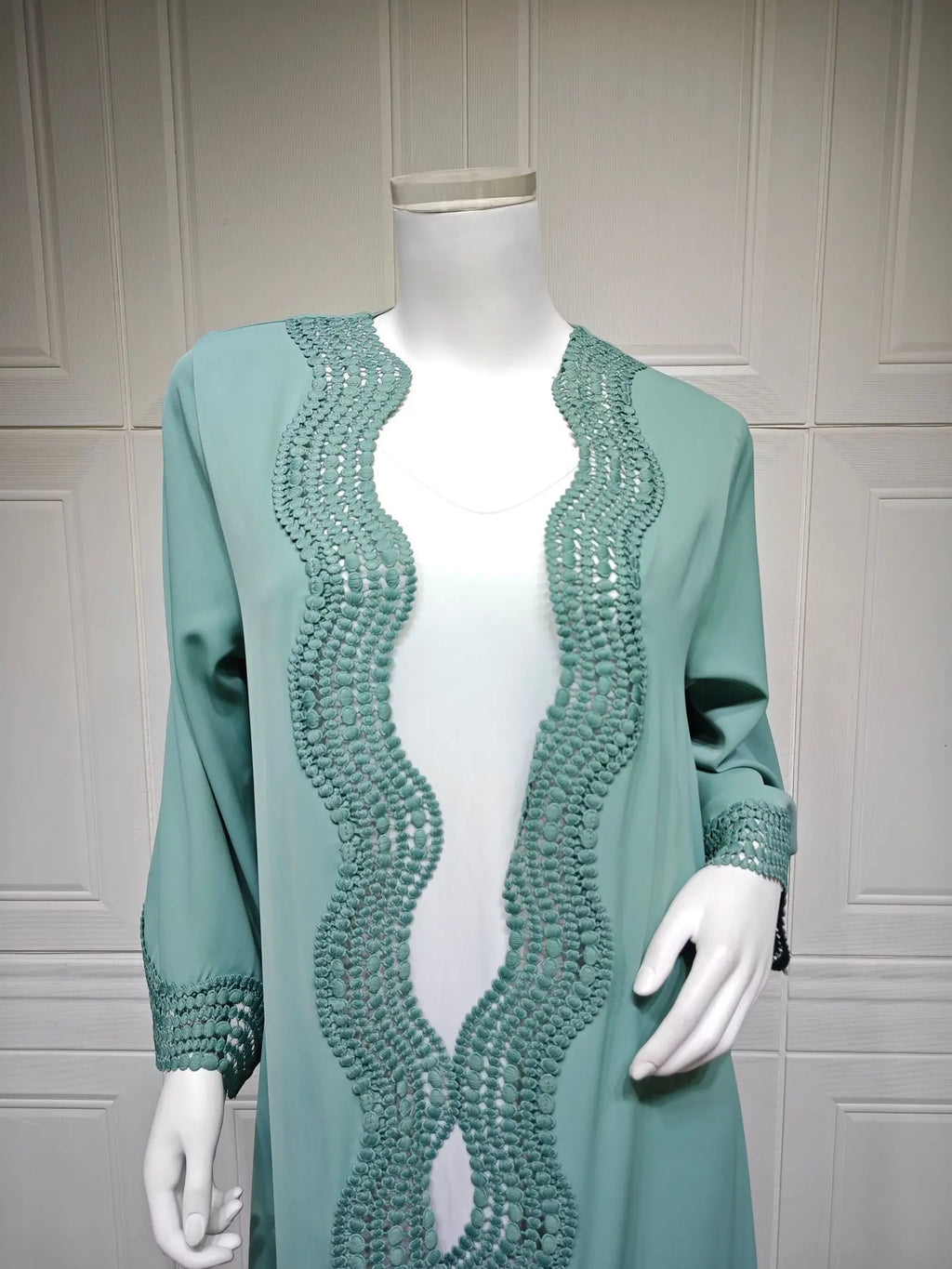 Zahra Printed Diamond Kimono Abaya