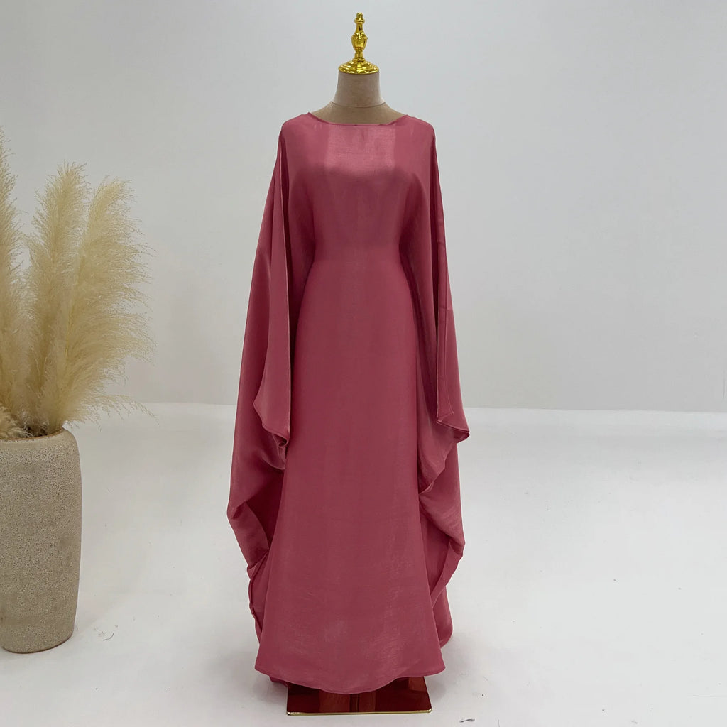 Layali Satin Butterfly Abaya